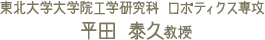 東北大学大学院工学研究科 ロボティクス専攻 平田 泰久教授